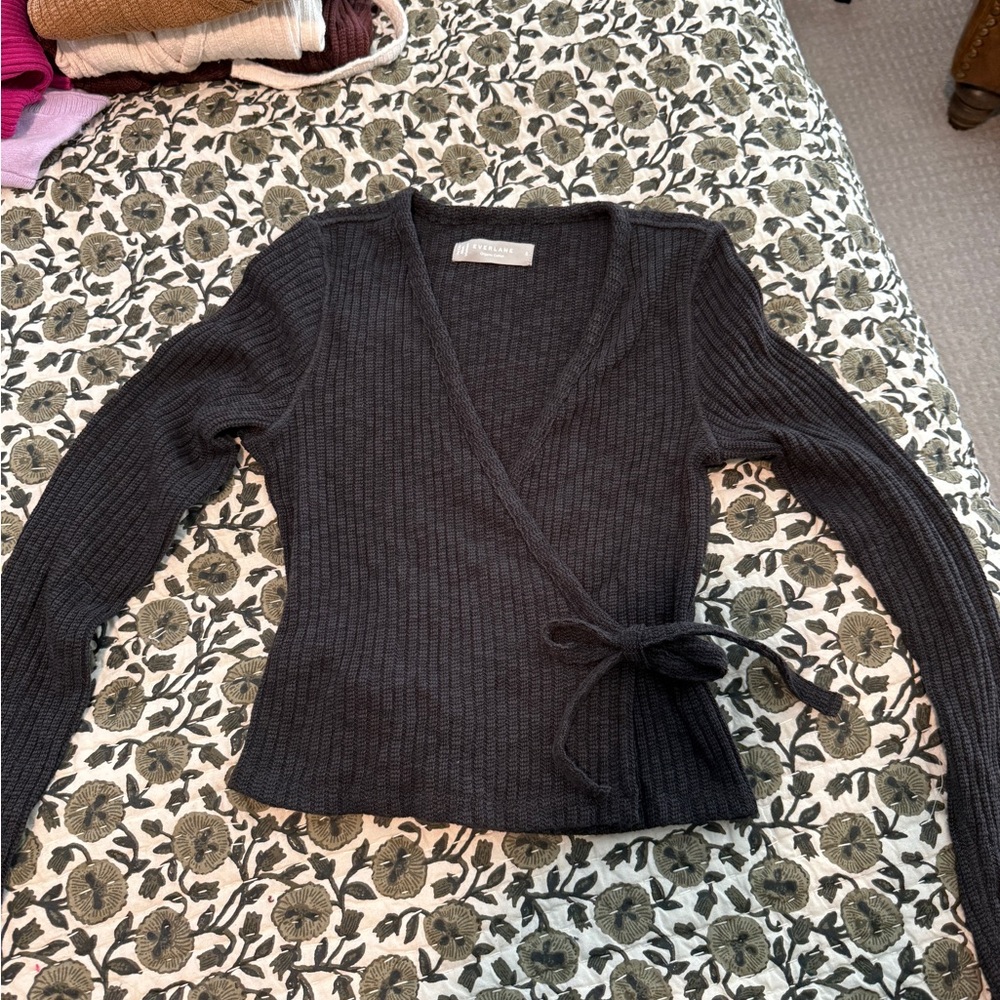 Everlane Cozy Rib Knit Wrap Sweater